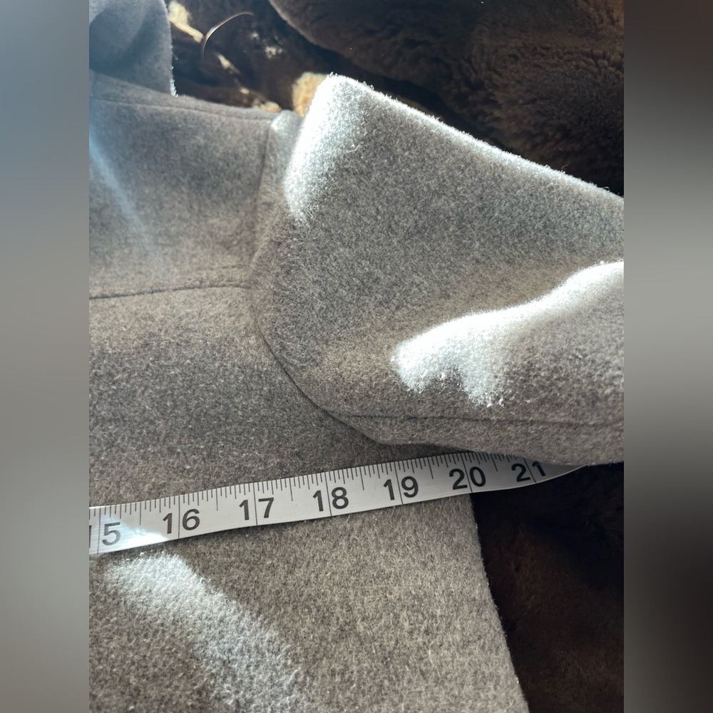 J. Crew Women's Gray Pea Coat with Hood - Picture 6 of 12